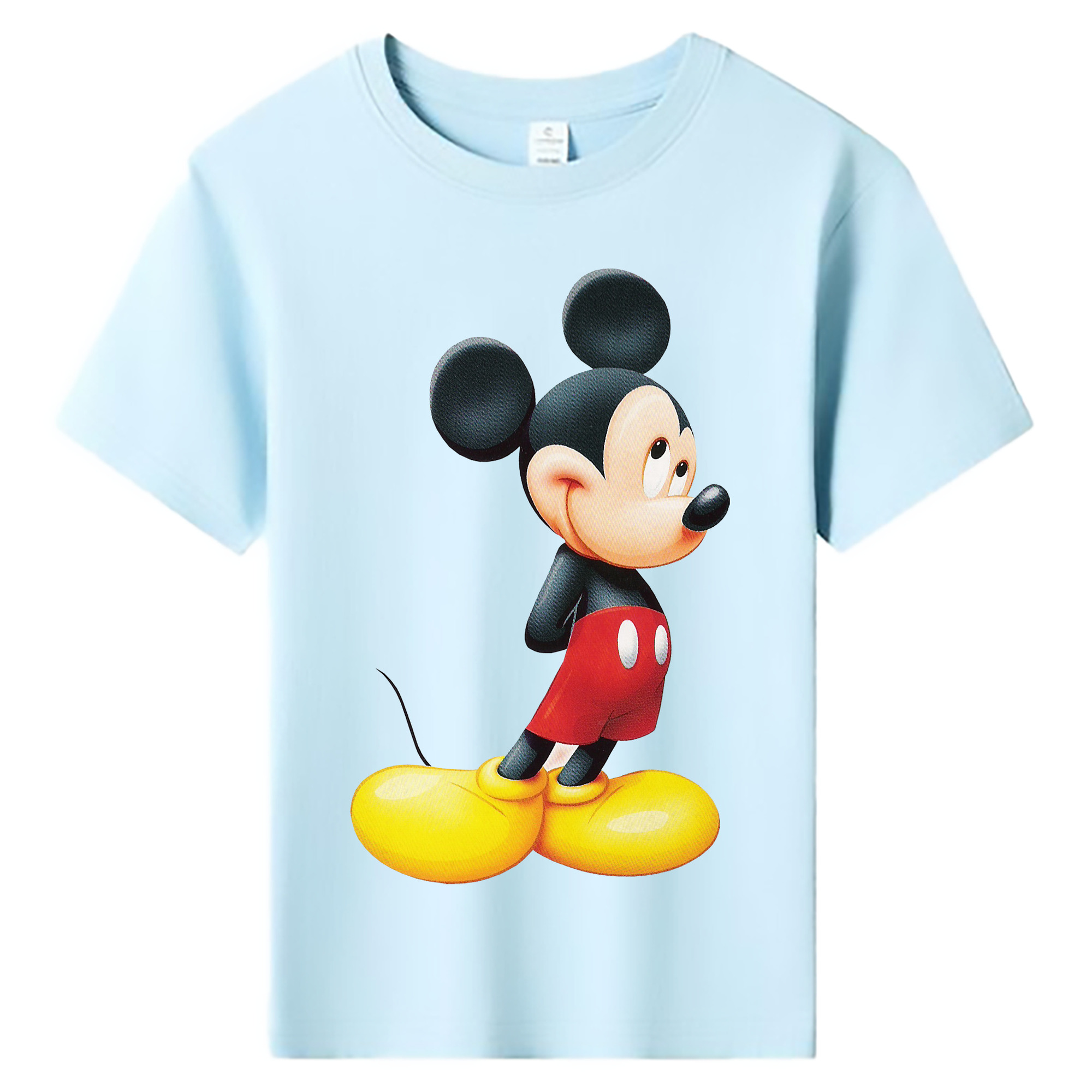 （画像用） ミッキーマウス Mickey Mouse 綿100％キッズTシャツ（フロントプリント）
